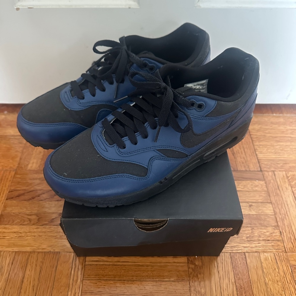 Nike iD Air Max 1 (1987) Men's Blue and Black Sneakers